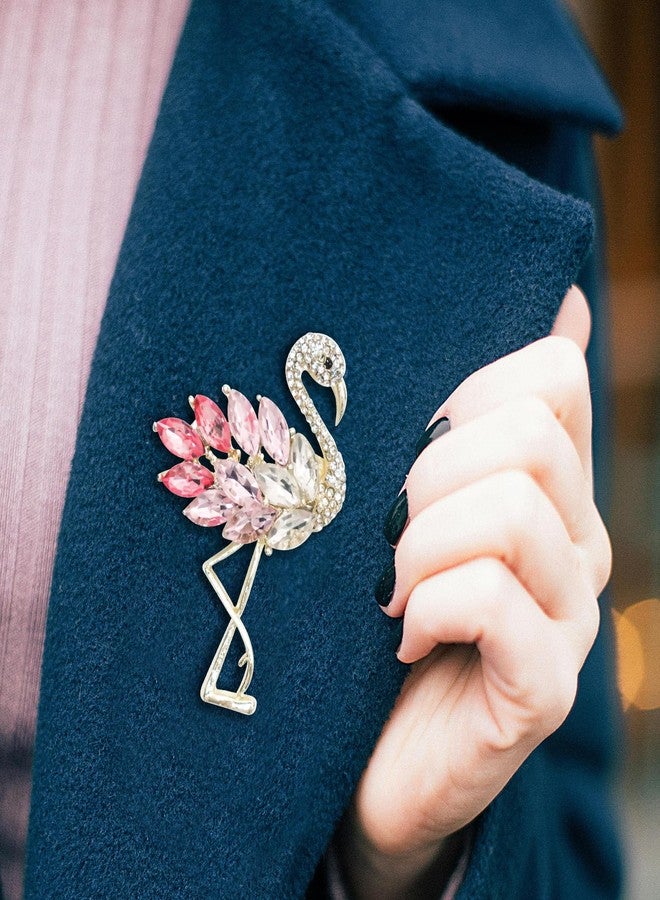 AEDOVE 2 Pcs Brooch Pins for Women, Rhinestone Crystal Vintage Flamingos Butterfly Brooch Pins, Animal Brooches Safety Pins Bridal Wedding Broochs Pin for Fashion Dress Hat Bag Tie Birthdays Christmas Favor - Image 4